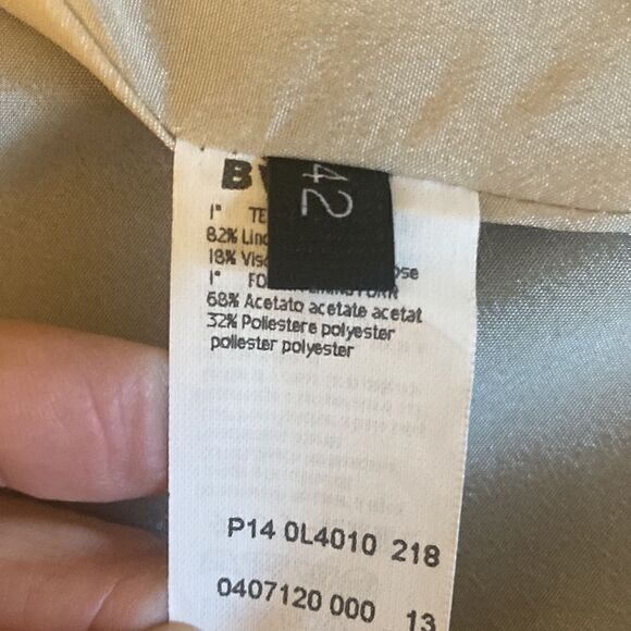 Les Copains A Line skirt with exposed back zipper. Beige/black. Size 42/6. - Picture 8 of 8